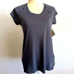 REEBOK WOMEN'S T-SHIRT TOP GRAY SIZE SMALL